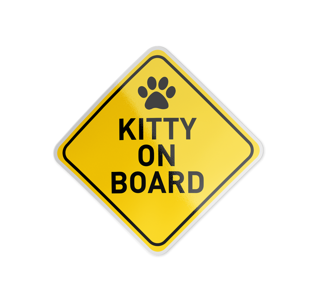 Kitty on Board Sticker