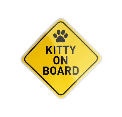 Kitty on Board Sticker
