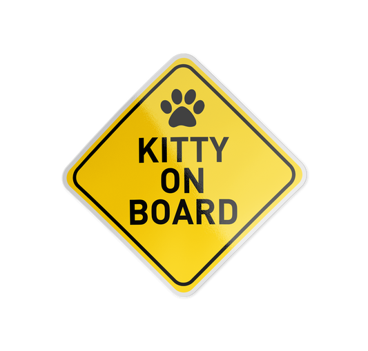 Kitty on Board Sticker